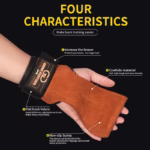 Cowhide Palm Protector Fitness Non-slip Equipment - Image 2