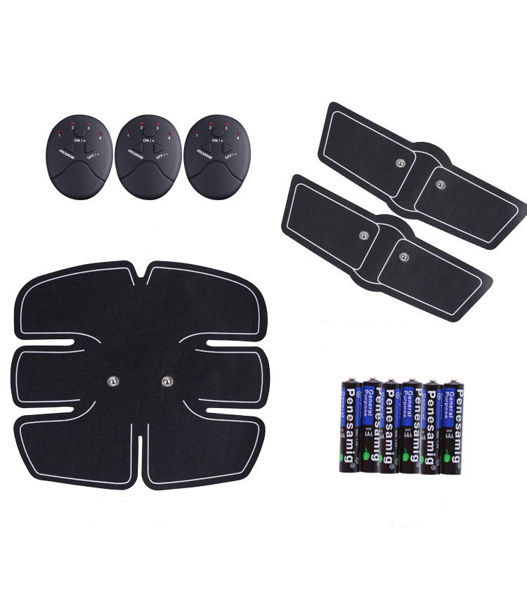 EMS Six Pack Abdominal Patch – Foldable Six-Belly Muscle Sticker, Battery or Charging Sets 28 Ems Fitness Home Abdominal Patch