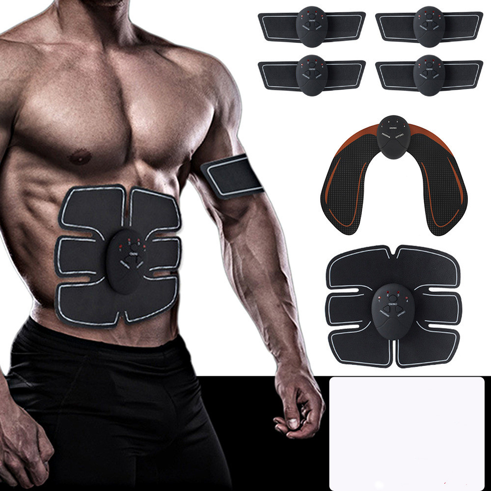 EMS Six Pack Abdominal Patch – Foldable Six-Belly Muscle Sticker, Battery or Charging Sets 31 Ems Fitness Home Abdominal Patch