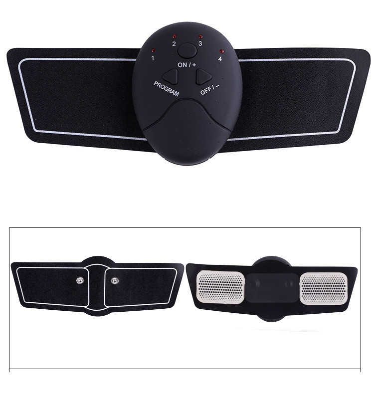 EMS Six Pack Abdominal Patch – Foldable Six-Belly Muscle Sticker, Battery or Charging Sets 32 Ems Fitness Home Abdominal Patch