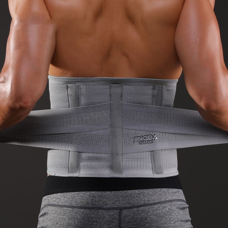 Sports Waist Support Brace – Polyester Fiber Fitness Waist Belt for Adults, Grey, Sizes S to XXL 25 Exercise waist protection fitness equipment