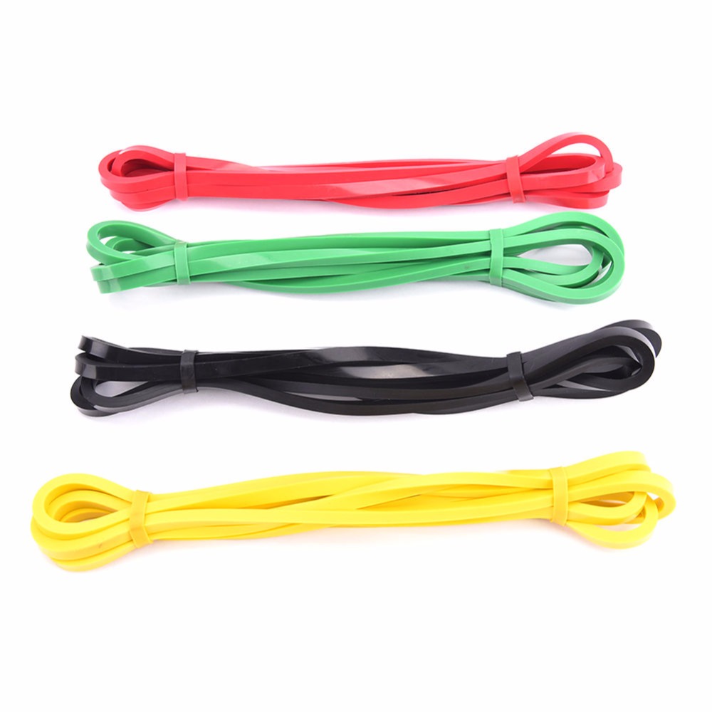 Latex Resistance Pull Band, 208 cm x 4.5 cm x 6.4 mm, Black, Blue, Green, Red or Yellow 34 Fitness pull band