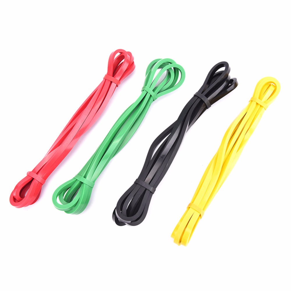Latex Resistance Pull Band, 208 cm x 4.5 cm x 6.4 mm, Black, Blue, Green, Red or Yellow 36 Fitness pull band