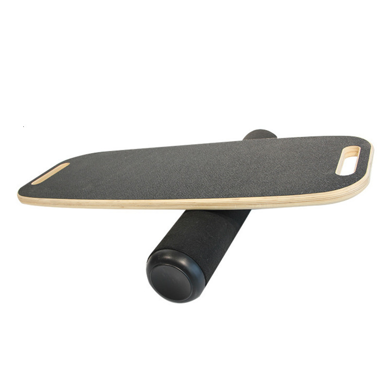 Balance Board with Roller – 74 x 28 cm Home Fitness Balance Trainer, Black 28 Home fitness balance board