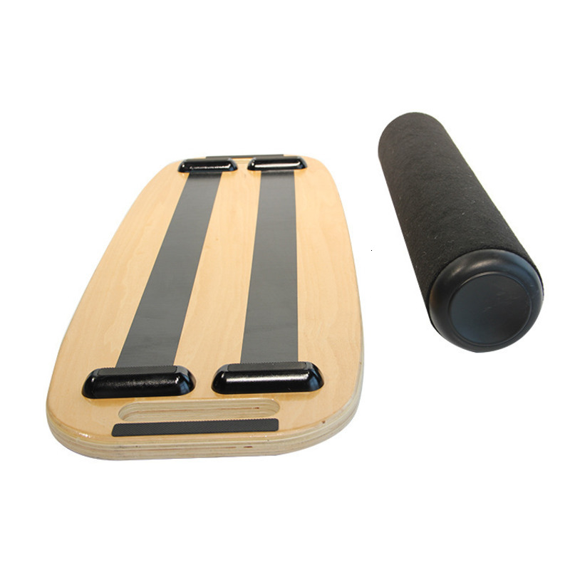 Balance Board with Roller – 74 x 28 cm Home Fitness Balance Trainer, Black 30 Home fitness balance board