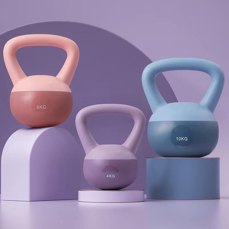 Women's Kettlebell 4 kg / 5 kg / 6 kg, PVC-Coated, Purple, Light Pink or Blue 25 Women's Kettlebell