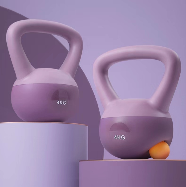 Women's Kettlebell 4 kg / 5 kg / 6 kg, PVC-Coated, Purple, Light Pink or Blue 28 Women's Kettlebell