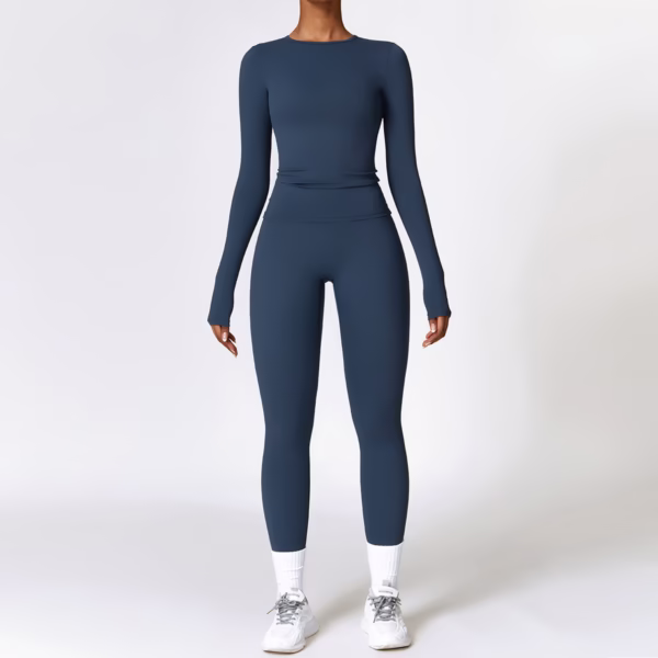 Tight-fitting Brushed Yoga Set - Image 3