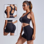 2pcs Yoga Set - Women's Vest And Shorts