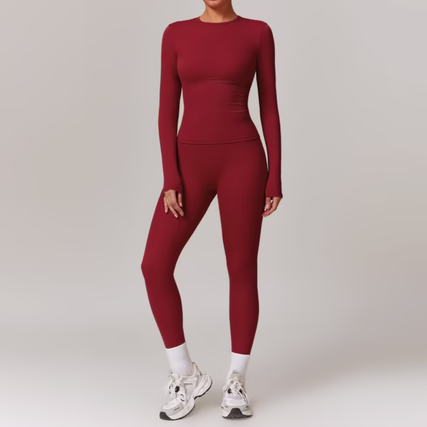 Tight-fitting Brushed Yoga Set - Image 8
