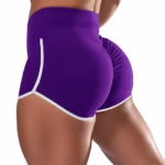 Sexy Solid Color High Waist Sports Running Tight Hip Shorts - Image 3