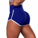 Sexy Solid Color High Waist Sports Running Tight Hip Shorts