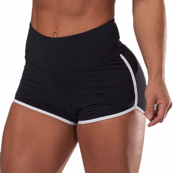 Sexy Solid Color High Waist Sports Running Tight Hip Shorts - Image 2