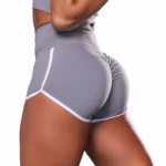 Sexy Solid Color High Waist Sports Running Tight Hip Shorts - Image 4