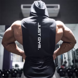 Fitness Vest Men Hooded Loose Clothes - Image 4