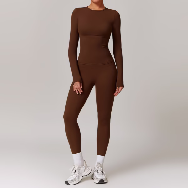 Tight-fitting Brushed Yoga Set - Image 7