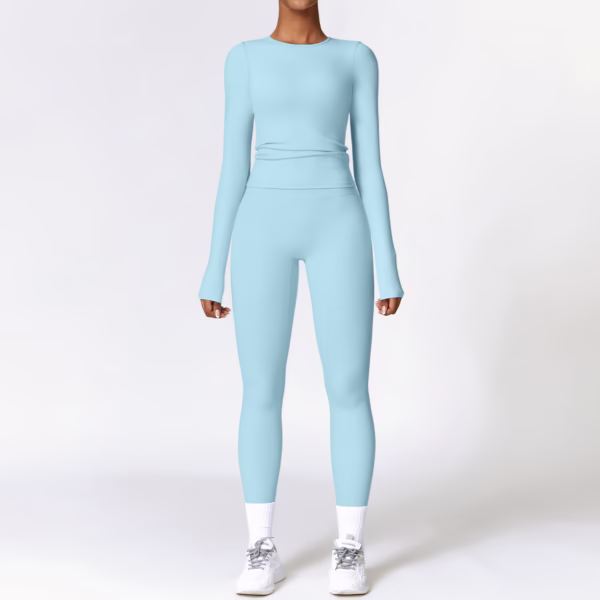 Tight-fitting Brushed Yoga Set - Image 5