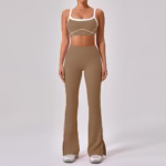 Outdoor Sports Yoga Suits Women's Spaghetti Strap Contrast Color Fitness Set Outfits - Image 10