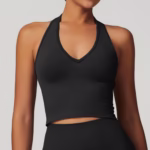Women's Halter Cropped Top Beauty Back Yoga Bra Seamless Fitness Sports Vest - Image 6