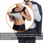 Fitness Corset Men's Shapewear Heat Trapping Shirt Sweat Body Shaper Vest Bodysuit - Image 3
