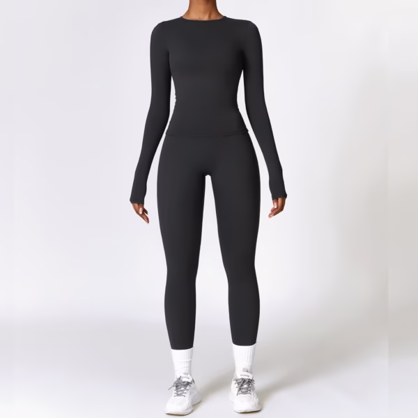 Tight-fitting Brushed Yoga Set - Image 4