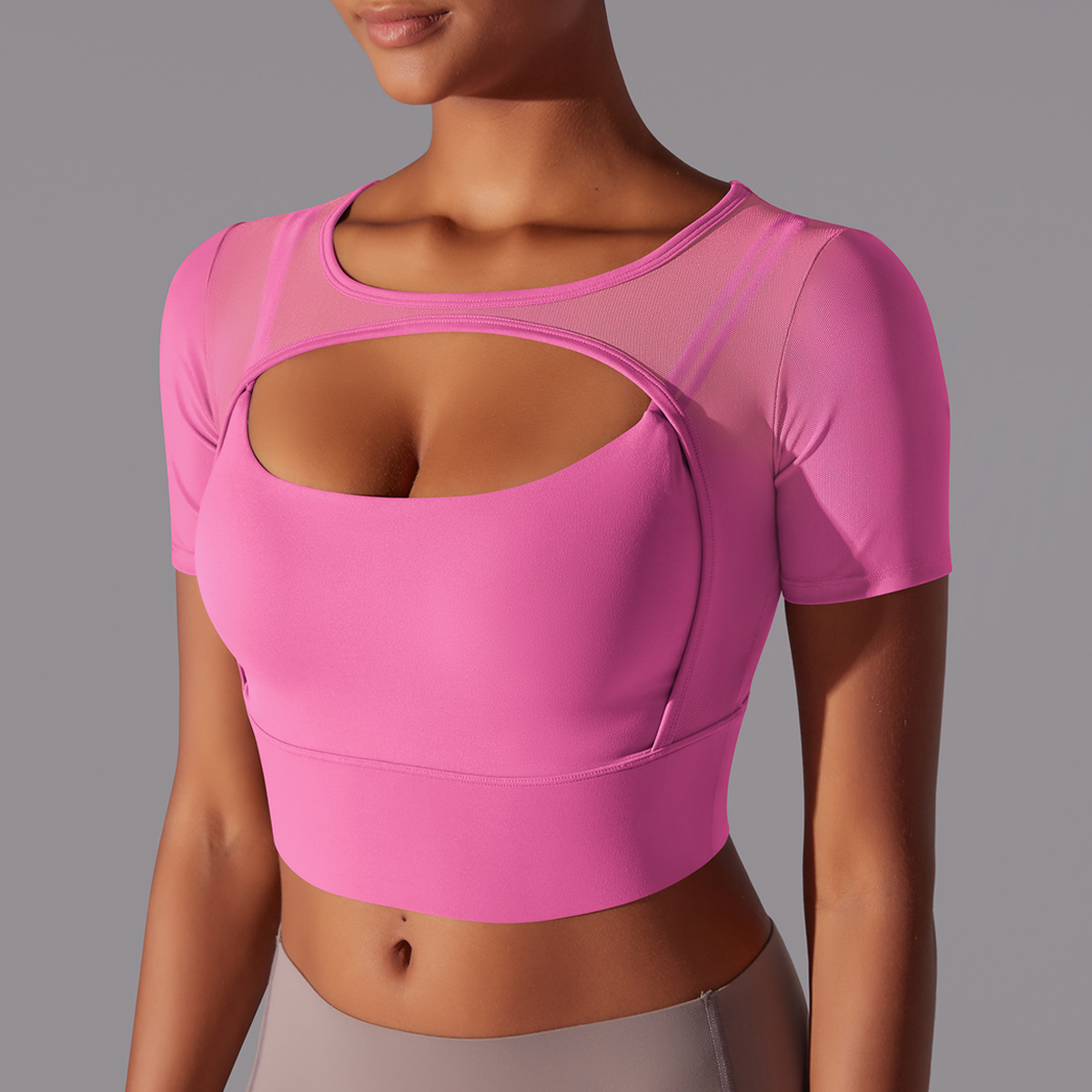 Fitness Double Layer Yoga Clothing Top Women