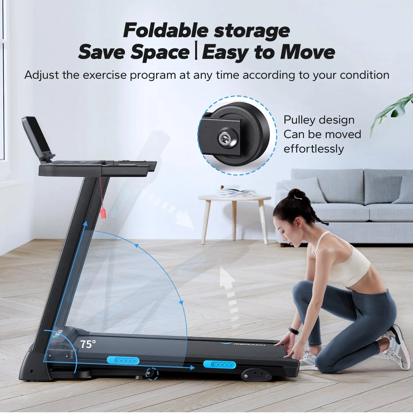 Foldable Treadmill with Incline – Shock Absorption & Heart Rate Monitor 27 Foldable Treadmill with Incline – Shock Absorption & Heart Rate Monitor