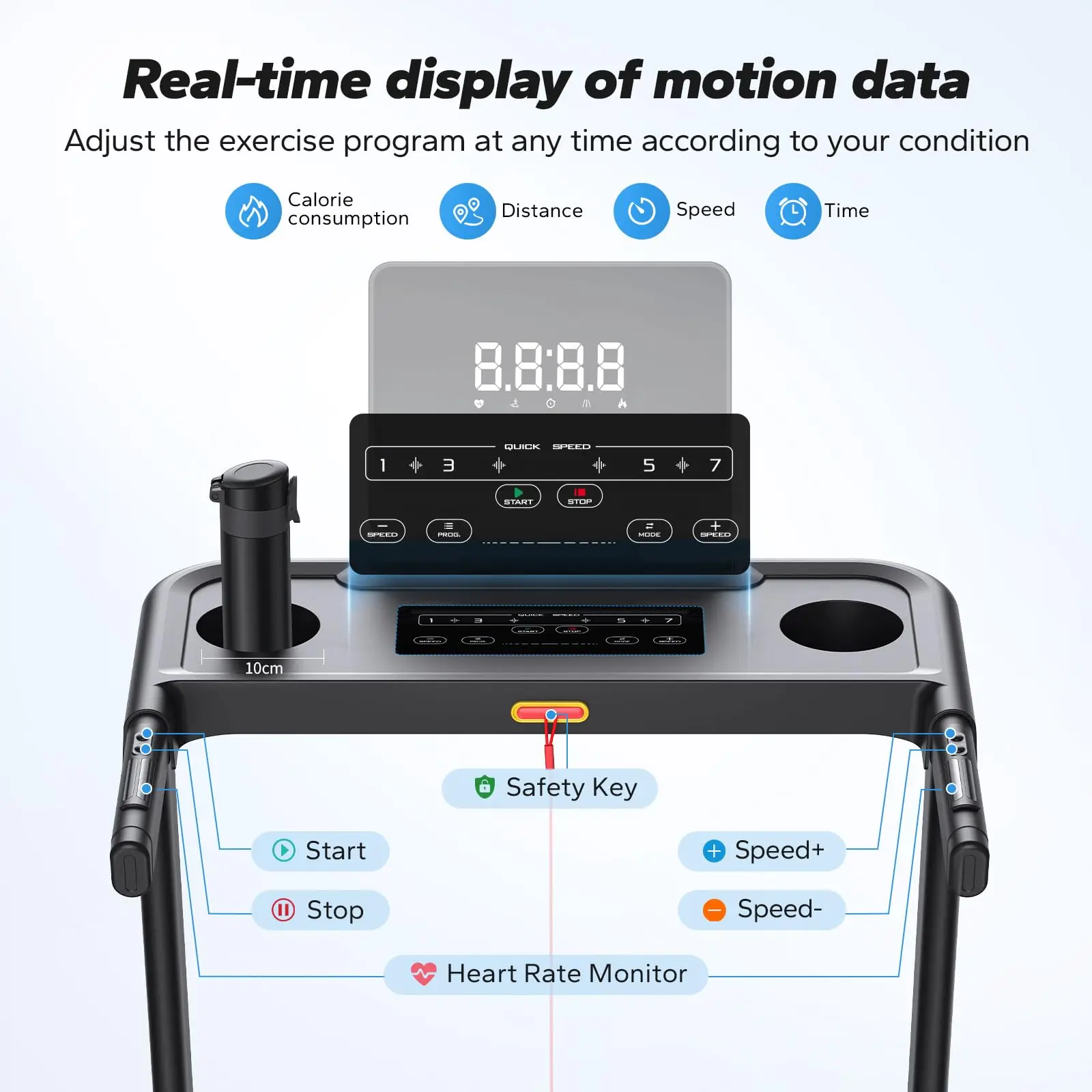 Foldable Treadmill with Incline – Shock Absorption & Heart Rate Monitor 29 Foldable Treadmill with Incline – Shock Absorption & Heart Rate Monitor
