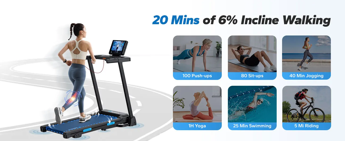 Foldable Treadmill with Incline – Shock Absorption & Heart Rate Monitor 18 Foldable Treadmill with Incline – Shock Absorption & Heart Rate Monitor