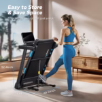Foldable Treadmill with Incline – Quiet Running with Shock Absorption & Heart Rate Monitor - Image 2