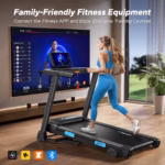 Foldable Treadmill with Incline – Quiet Running with Shock Absorption & Heart Rate Monitor