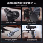 Low Noise Exercise Bike – Stationary Bike with Tablet Mount & Exclusive App for Weight Loss - Image 5