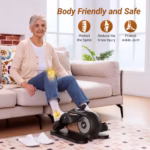 Under Desk Elliptical Machine – Quiet & Portable Seated Leg Exerciser with 12-Speed Adjustment