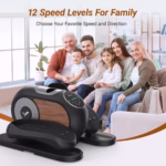Under Desk Elliptical Machine – Quiet & Portable Seated Leg Exerciser with 12-Speed Adjustment - Image 3