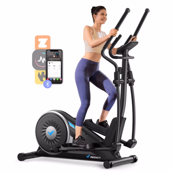 Hyper-Quiet Elliptical Machine – 16 Levels Resistance with App for Home