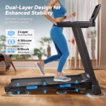 Foldable Treadmill with Incline – Quiet Running with Shock Absorption & Heart Rate Monitor - Image 3