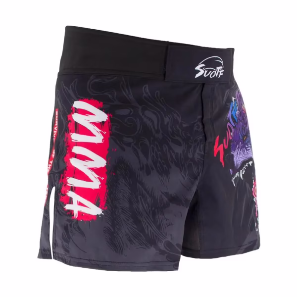 Fierce Wolf Breathable MMA Shorts – Muay Thai, Kickboxing & Boxing Training Shorts - Image 3