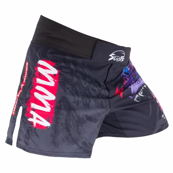 Fierce Wolf Breathable MMA Shorts – Muay Thai, Kickboxing & Boxing Training Shorts - Image 2