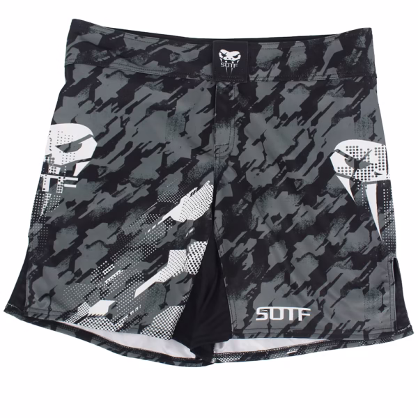 Venomous Snake Camouflage MMA Shorts – Geometric Boxing Shorts for Men & Women - Image 5