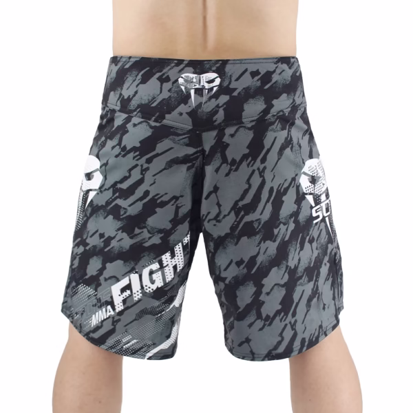 Venomous Snake Camouflage MMA Shorts – Geometric Boxing Shorts for Men & Women - Image 4