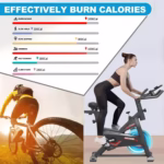 Silent Stationary Exercise Bike – Indoor Cycling with LCD Monitor & Tablet Mount - Image 5