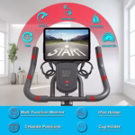 Silent Stationary Exercise Bike – Indoor Cycling with LCD Monitor & Tablet Mount - Image 3