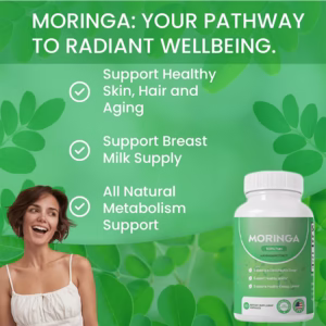 Pura Moringa Capsules – 60 Count | Energy, Metabolism & Immune Support - Image 2