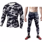 Camouflage Compression Baselayer Sports Fitness Set For Men - Image 2