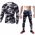 Camouflage Compression Baselayer Sports Fitness Set For Men - Image 4
