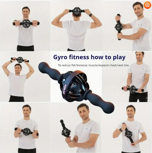 1pc Black Gyro Fitness Trainer  Stainless Steel Core Wrist