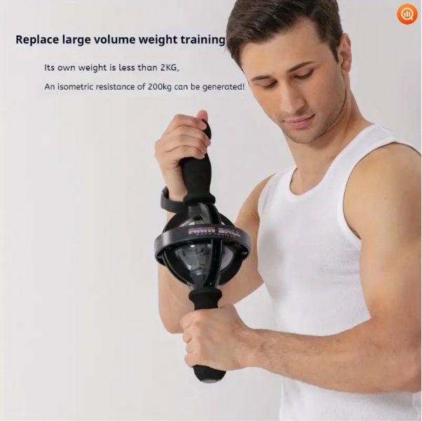 1pc Black Gyro Fitness Trainer  Stainless Steel Core Wrist