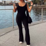 Slim Fit Hip Raise Backless Exercise Yoga Sexy Jumpsuit - Image 2