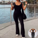 Slim Fit Hip Raise Backless Exercise Yoga Sexy Jumpsuit