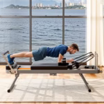Multi-functional Pilates Home Fitness Equipment, 395lbs Capacity, With Dynamic Resistance Cords And Aerobic Rebounder, Improves Posture & Builds Strength - Image 8